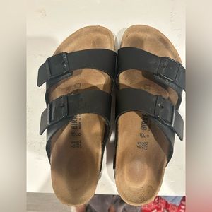 Black Birkenstock Arizona Slide Sandal Size:10